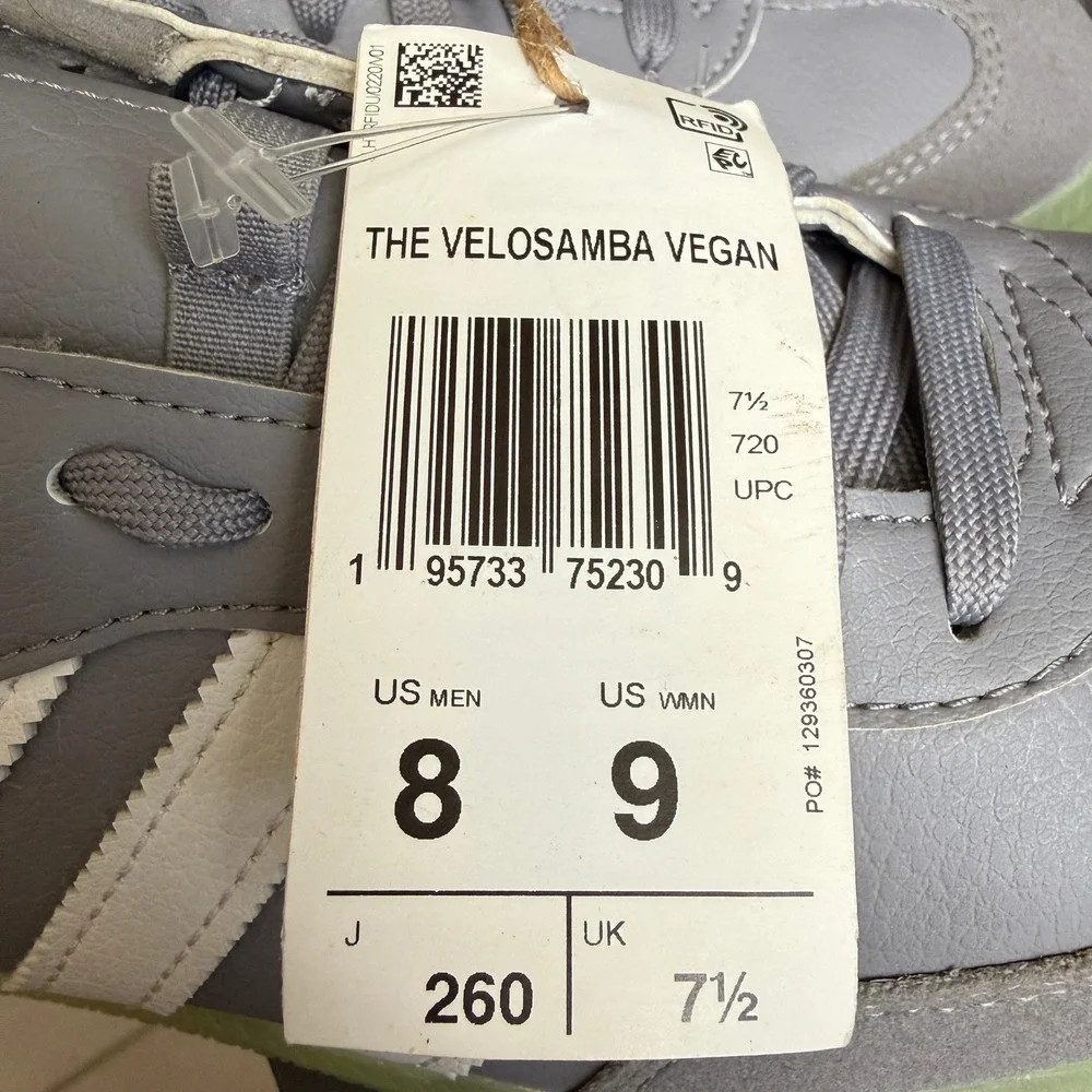Adidas Velosamba Vegan Mens 8 Grey Cycling Shoes SPD Cleat GY5531 NEW